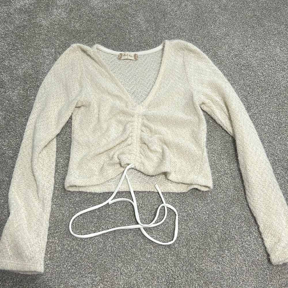 Altard State cream cropped sweater